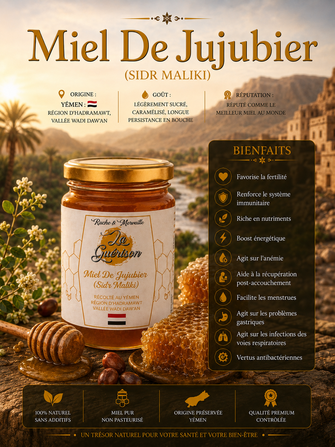 Miel de Jujubier (Sidr Maliki)